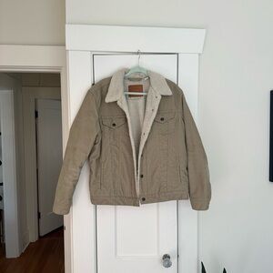 Levi's Cream Sherpa-Lined Jacket